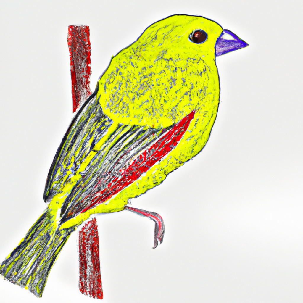 bird drawing and colour