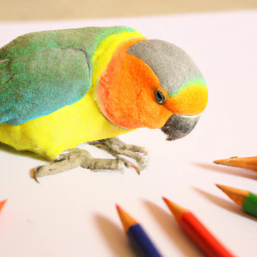 parrot drawing colour
