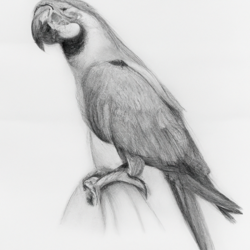 parrot drawing pencil