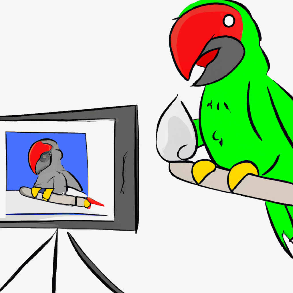 parrot drawing video