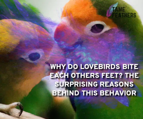 why do lovebirds bite each others feet